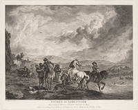 KG 13012
<br/>
Aankomst bij de drinkplaats
<br/>
<em>Cochin, Charles-Nicolas (1688-1754)</em>